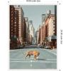 image:imageKate and Laurel Urban Tiger in the City Framed Canvas Wall Art by Michael Schauer 18 x 24 Sylvie White Industrial Urban Cityscapes Animals Art for Wall Decor Living Room BedroomWhite