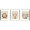 image:imageKate and Laurel Baby Animal Portrait 3 Piece Framed Wall Art Print Set by The Creative Bunch Studio Belmont Distress White Whimsical Kid Art for Wall Decor