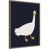 image:imageKate and Laurel Farm Duck Framed Canvas Wall Art by Hannah Beisang 18 x 24 Sylvie Walnut Whimsical Animals Humor Americana Art for Wall Decor Living Room Bedroom