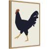 image:imageKate and Laurel Farm Rooster Framed Canvas Wall Art by Hannah Beisang 18 x 24 Sylvie Natural Rustic Farmhouse Animals Americana Art for Wall Decor Living Room Bedroom