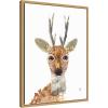 image:imageKate and Laurel Framed Canvas Wall Art Print Buck by Madeline Jeppesen 18 x 24 Sylvie Natural Frame Rustic Farmhouse Animal Art for Wall DecorSylvie Natural