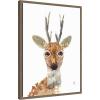 image:imageKate and Laurel Framed Canvas Wall Art Print Buck by Madeline Jeppesen 18 x 24 Sylvie Natural Frame Rustic Farmhouse Animal Art for Wall DecorSylvie Walnut