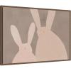 image:imageKate and Laurel Framed Canvas Wall Art Print Bunny Mama and Baby II by Alicia Abla 33 x 23 Sylvie Walnut Frame Whimsical Animal Art for Wall Decor