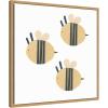 image:imageKate and Laurel Framed Canvas Wall Art Print Buzzing Bees by Alicia Abla 22 x 22 Sylvie Natural Frame Whimsical Kid Art for Wall Decor