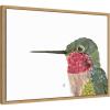 image:imageKate and Laurel Framed Canvas Wall Art Print Hummingbird by Madeline Jeppesen 24 x 18 Sylvie Natural Frame Whimsical Animal Art for Wall DecorSylvie Natural