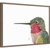 image:imageKate and Laurel Framed Canvas Wall Art Print Hummingbird by Madeline Jeppesen 24 x 18 Sylvie Natural Frame Whimsical Animal Art for Wall DecorSylvie Walnut