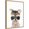 image:imageKate and Laurel Framed Canvas Wall Art Print Raccoon by Madeline Jeppesen 18 x 24 Sylvie Natural Frame Whimsical Animal Art for Wall DecorSylvie Natural