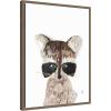 image:imageKate and Laurel Framed Canvas Wall Art Print Raccoon by Madeline Jeppesen 18 x 24 Sylvie Natural Frame Whimsical Animal Art for Wall DecorSylvie Walnut