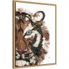 image:imageKate and Laurel Framed Canvas Wall Art Print Tiger by Madeline Jeppesen 18 x 24 Sylvie Walnut Frame Bohemian Boho Animal Art for Wall DecorSylvie Natural