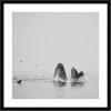 image:imageKate and Laurel Framed Wall Art Print Humpback Whales No 2 by Laura Evans 25 x 25 Svelte Noir Black Frame Coastal Animal Art for Wall DecorSvelte Noir Black