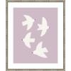 image:imageKate and Laurel Framed Wall Art Print Minimalist Birds Poster 3 Purple by Laura Moss 21 x 25 Belvedere Silver Frame Modern Contemporary Animal Art for Wall Decor