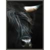 image:imageKate and Laurel Framed Wall Art Print Minimalist Black Highland Cow Close by Michael Schauer 33 x 41 Svelte Noir Black Frame Modern Contemporary Animal Art for Wall DecorTheo Black Silver Narrow