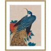 image:imageKate and Laurel Framed Wall Art Print Peacock and Peonies 1840 Utagawa Hiroshige Neutral Linen by The Art Institute of Chicago 22 x 26 Mila Dark Gold Frame Vintage Animal Art for Wall Decor42L x 34W