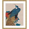 image:imageKate and Laurel Framed Wall Art Print Peacock and Peonies 1840 Utagawa Hiroshige Neutral Linen by The Art Institute of Chicago 22 x 26 Mila Dark Gold Frame Vintage Animal Art for Wall Decor26L x 22W