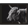 image:imageKate and Laurel Framed Wall Art Print Scottish Highland by Crystal Lynn Collins 21 x 41 Svelte Noir Black Frame Rustic Farmhouse Animal Art for Wall DecorManhattan Black