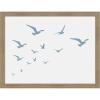 image:imageKate and Laurel Framed Wall Art Print Seagulls White Background by Jolly and Dash 26 x 20 Woodgrain Stripe Mocha Frame Coastal Animal Art for Wall Decor26L x 20W