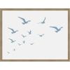 image:imageKate and Laurel Framed Wall Art Print Seagulls White Background by Jolly and Dash 26 x 20 Woodgrain Stripe Mocha Frame Coastal Animal Art for Wall Decor42L x 32W