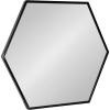 image:imageKate and Laurel McNeer Modern Wall Mirror 22 x 25 Black Geometric Hexagon Mirror for Wall