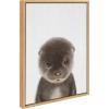 image:imageKate and Laurel Sylvie Baby Otter Color Illustration Framed Canvas Wall Art by Simon Te of Tai Prints 18x24 Natural Adorable Animal Art Wall Dcor Kids Room NurseryNatural