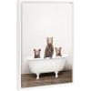 image:imageKate and Laurel Sylvie Beaded Three Little Bears in Vintage Bathtub Vintage Framed Canvas Wall Art by Amy Peterson 18x24 White Adorable Woodland Animal Art for WallBeaded White