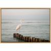 image:imageKate and Laurel Sylvie Great White Heron Isla Holbox Framed Canvas Wall Art by Crystal Lynn Collins 23x33 Natural Soft Coastal Beach Bird Ocean Art for WallNatural
