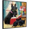 image:imageKate and Laurel Sylvie Painterly Story Hour Framed Canvas Wall Art by Mary Sparrow 30 x 30 Beaded Black Whimsical Animals Kids Art for Wall Decor Living Room Bedroom Office LibraryBeaded Black