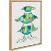 image:imageKate and Laurel Sylvie Turtle Family Framed Canvas Wall Art by Rachel Lee of My Dream Wall 18x24 Natural Bright Colorful Animal Turtle Art for WallNatural