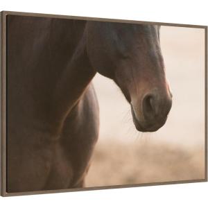 image:imageKate and Laurel Framed Canvas Wall Art Print Dusty by Crystal Lynn Collins 38 x 28 Sylvie Walnut Frame Rustic Farmhouse Animal Art for Wall DecorSylvie Walnut