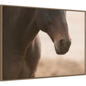 image:imageKate and Laurel Framed Canvas Wall Art Print Dusty by Crystal Lynn Collins 38 x 28 Sylvie Walnut Frame Rustic Farmhouse Animal Art for Wall DecorSylvie Beaded Dark Gold