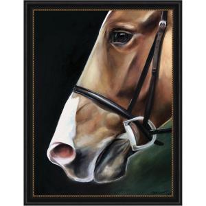 image:imageKate and Laurel Framed Wall Art Print Chestnut Horse by Mary Sparrow 27 x 35 Pia Medium Brown Narrow Frame Rustic Farmhouse Animal Art for Wall DecorManhattan Black