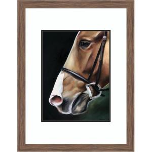 image:imageKate and Laurel Framed Wall Art Print Chestnut Horse by Mary Sparrow 27 x 35 Pia Medium Brown Narrow Frame Rustic Farmhouse Animal Art for Wall DecorPia Medium Brown Narrow