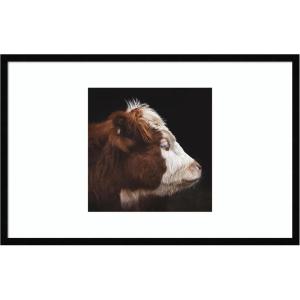 image:imageKate and Laurel Framed Wall Art Print Cow Profile by Emiko and Mark Franzen F2 Images 33 x 21 Svelte Noir Black Frame Rustic Farmhouse Animal Art for Wall DecorSvelte Noir Black