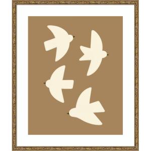 image:imageKate and Laurel Framed Wall Art Print Minimalist Birds Poster 2 Brown by Laura Moss 21 x 25 Belvedere Bronze Frame Modern Contemporary Animal Art for Wall Decor