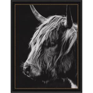 image:imageKate and Laurel Framed Wall Art Print Scottish Highland Vertical by Crystal Lynn Collins 33 x 41 Svelte Noir Black Frame Rustic Farmhouse Animal Art for Wall DecorManhattan Black