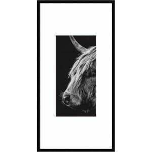 image:imageKate and Laurel Framed Wall Art Print Scottish Highland by Crystal Lynn Collins 21 x 41 Svelte Noir Black Frame Rustic Farmhouse Animal Art for Wall DecorSvelte Noir Black