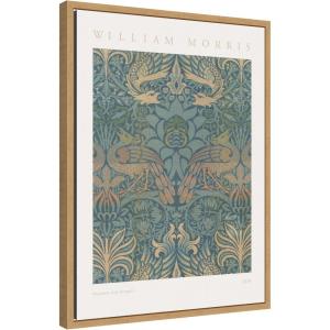 image:imageKate and Laurel Poster William Morris Peacock and Dragon 1878 Framed Canvas Wall Art by The Art Institute of Chicago 18 x 24 Sylvie Natural Traditional Animals Abstract Flowers Art for Wall Decor