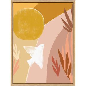 image:imageKate and Laurel Sylvie Sunrise Dove Framed Canvas Wall Art by Kate Aurelia Holloway 18x24 Natural Geometric Art for Living Room Bedroom Entryway or Dining RoomNatural