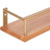 image:imageKate and Laurel Camryn 2Piece Wood and Metal Floating Wall Shelves 4 x 24 Natural Wood and Gold Simple Shelving Unit Set for Display or StorageNaturalGold