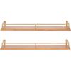 image:imageKate and Laurel Camryn 2Piece Wood and Metal Floating Wall Shelves 4 x 24 Natural Wood and Gold Simple Shelving Unit Set for Display or StorageNaturalGold
