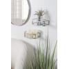 image:imageKate and Laurel Ciel Glam Wall Sconce Set of 2 Gold Modern Floating Wall Decor for DisplaySilver