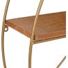 image:imageKate and Laurel Delmar MidCentury Modern Wall Shelf 26 x 21 Brown and Gold Glamorous Geometric Wall Decor