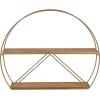 image:imageKate and Laurel Delmar MidCentury Modern Wall Shelf 26 x 21 Brown and Gold Glamorous Geometric Wall Decor