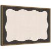 image:imageKate and Laurel Framed Fabric Pinboard 17 x 41 Printed Linen Decorative Bulletin Board for Use as a Vision Board or Wall Organization Belvedere Bronze FrameBelvedere Bronze