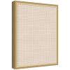 image:imageKate and Laurel Framed Fabric Pinboard 17 x 41 Printed Linen Modern Bulletin Board for Use as a Vision Board or Wall Organization Lucie Black FrameFlorence Gold
