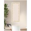 image:imageKate and Laurel Framed Fabric Pinboard 18 x 42 Printed Linen Classic Bulletin Board for Use as a Vision Board or Wall Organization Florence Gold FrameLucie White
