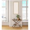 image:imageKate and Laurel Framed Fabric Pinboard 18 x 42 Printed Linen Classic Bulletin Board for Use as a Vision Board or Wall Organization Florence Light Brown FrameFlorence Gold