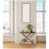 image:imageKate and Laurel Framed Fabric Pinboard 18 x 42 Printed Linen Classic Bulletin Board for Use as a Vision Board or Wall Organization Florence Light Brown FrameFlorence Light Brown