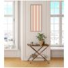 image:imageKate and Laurel Framed Fabric Pinboard 37 x 25 Printed Linen Decorative Bulletin Board for Use as a Vision Board or Wall Organization Matinee Black Bronze FrameHardwood Wedge White Wash