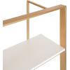 image:imageKate and Laurel Kercheval Glam Wall Shelf 15 x 32 White and Gold Modern White Bookshelf with Three Tiers for Storage and Display