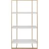 image:imageKate and Laurel Kercheval Glam Wall Shelf 15 x 32 White and Gold Modern White Bookshelf with Three Tiers for Storage and Display